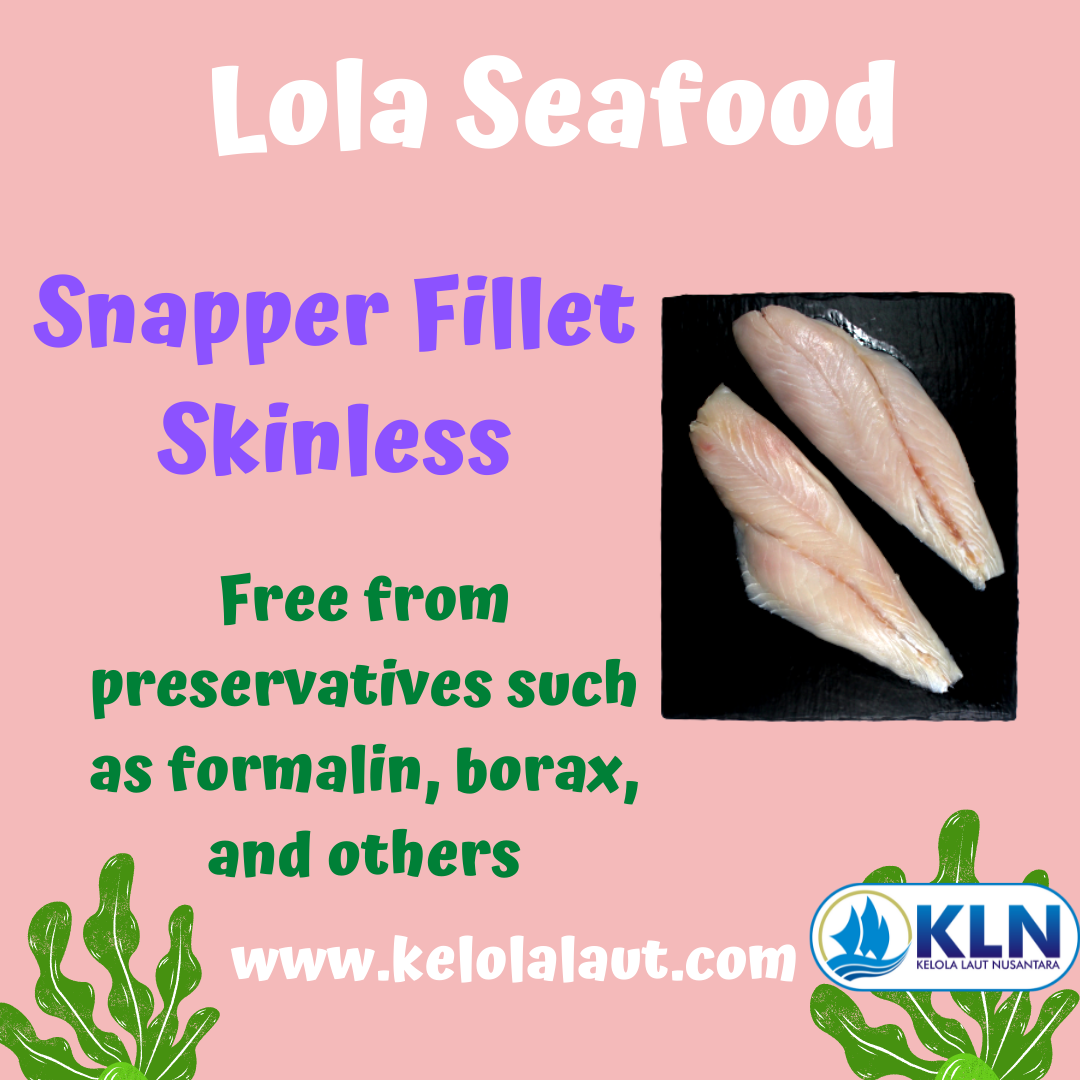 Snapper Fillet Skinless is free from preservatives such as formalin, borax, and others.